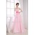 A-Line Sweetheart Satin Fine Netting Long Pink Beading Prom/Formal Evening Dresses 02020269