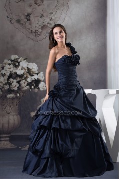 Ball Gown One-Shoulder Sleeveless Beading Princess Prom/Formal Evening Dresses 02020272