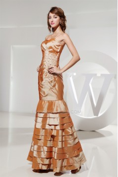 Trumpet/Mermaid Taffeta Beading Floor-Length Sleeveless Long Prom Evening Dresses 02020279