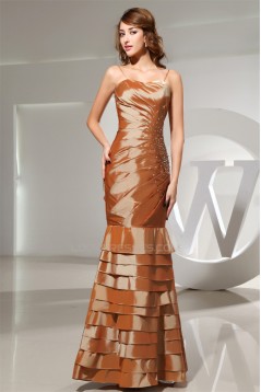 Trumpet/Mermaid Taffeta Beading Floor-Length Sleeveless Long Prom Evening Dresses 02020279