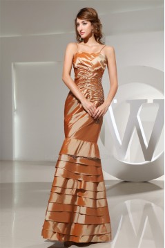 Trumpet/Mermaid Taffeta Beading Floor-Length Sleeveless Long Prom Evening Dresses 02020279