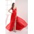 Sheath/Column Brush Sweep Train Sleeveless Long Red Chiffon Prom/Formal Evening Dresses 02020289