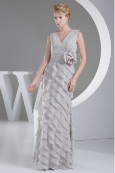 Sheath/Column Chiffon V-Neck Sleeveless Prom/Formal Evening Dresses 02020293