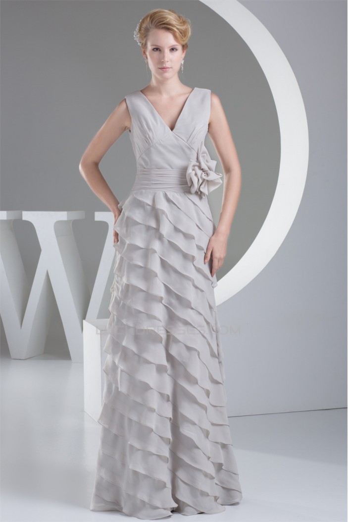 Sheath/Column Chiffon V-Neck Sleeveless Prom/Formal Evening Dresses 02020293