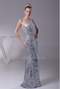 Sheath/Column One-Shoulder Sequins Long Prom/Formal Evening Dresses 02020304