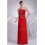 Sheath/Column Strapless Beading Long Red Chiffon Prom/Formal Evening Dresses 02020308