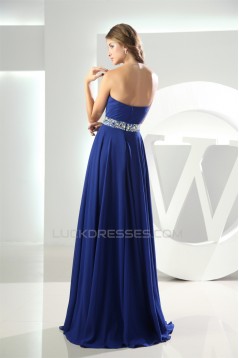 A-Line Sweetheart Beaded Floor-Length Blue Prom/Formal Evening Dresses 02020329