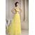 A-Line Chiffon Sleeveless Beading Floor-Length Yellow Prom/Formal Evening Dresses 02020332