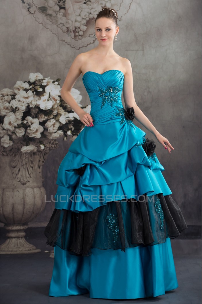 Ball Gown Beading Floor-Length Prom/Formal Evening Dresses 02020333