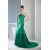 One-Shoulder Long Green Beaded Prom Evening Formal Dresses 02020334