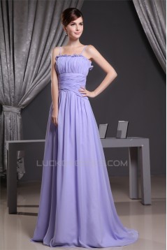 A-Line Spaghetti Strap Long Chifffon Prom/Formal Evening Bridesmaid Dresses 02020345
