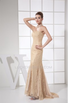 Sleeveless Chiffon Lace Long Prom/Formal Evening Dresses 02020348