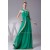 Empire One-Shoulder Long Green Brush Sweep Train Prom/Formal Evening Dresses 02020353