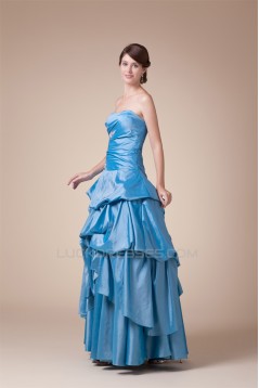 Sleeveless Floor-Length Princess Strapless Prom/Formal Evening Dresses 02020363