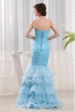 Trumpet/Mermaid Sweetheart Floor-Length Beading Long Blue Prom/Formal Evening Dresses 02020368