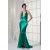 Mermaid/Trumpet Brush Sweep Train Deep V-Neck Long Green Prom/Formal Evening Dresses 02020373