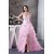 A-Line Sleeveless Satin Organza Brush Sweep Train Pink Prom/Formal Evening Dresses 02020379