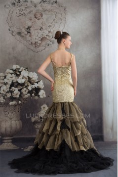 Spaghetti Straps Ruffles Mermaid/Trumpet Prom/Formal Evening Dresses 02020397