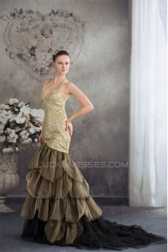 Spaghetti Straps Ruffles Mermaid/Trumpet Prom/Formal Evening Dresses 02020397