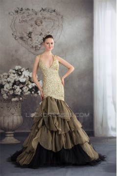 Spaghetti Straps Ruffles Mermaid/Trumpet Prom/Formal Evening Dresses 02020397