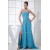 Sheath/Column Strapless Beading Chiffon Long Blue Prom/Formal Evening Dresses 02020403