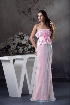 Strapless Mermaid/Trumpet Sleeveless Sequins Materinal Prom Evening Formal Dresses 02020407