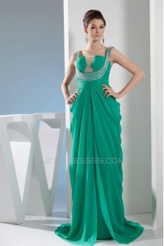Sheath/Column Straps Chiffon Prom/Formal Evening Dresses 02020416