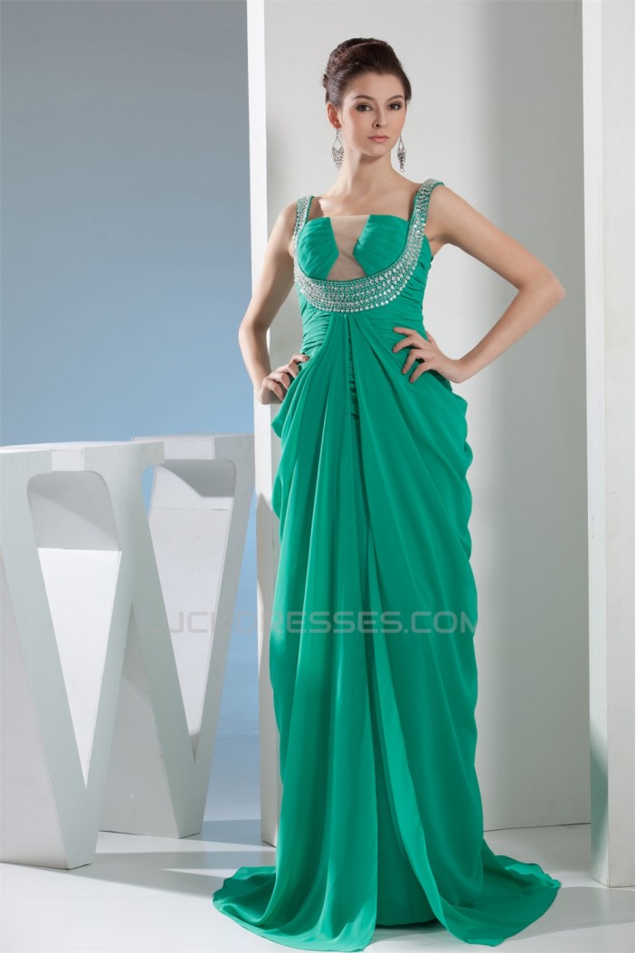 Sheath/Column Straps Chiffon Prom/Formal Evening Dresses 02020416