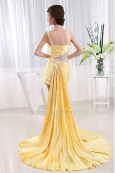 Straps Sleeveless Sheath/Column Ruffles Prom/Formal Evening Dresses 02020421