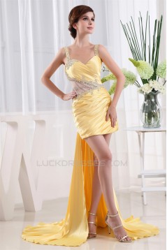 Straps Sleeveless Sheath/Column Ruffles Prom/Formal Evening Dresses 02020421