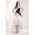 A-Line Sweetheart Sleeveless Cascading Ruffles Black White Prom/Formal Evening Dresses 02020423