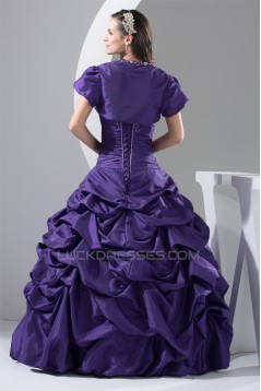 Ball Gown Sweetheart Beading Taffeta Floor-Length Prom/Formal Evening Dresses 02020425