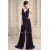 A-Line V-Neck Criss Cross Brush Sweep Train Chiffon Prom/Formal Evening Dresses 02020452