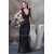 Sheath/Column V-Neck Beaded Long Black Prom/Formal Evening Dresses 02020453