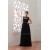 A-Line Beading Floor-Length Square Long Black Chiffon Prom/Formal Evening Dresses 02020456