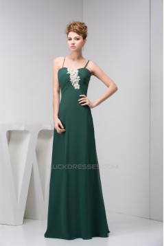Sheath/Column Spaghetti Straps Brush Sweep Train Prom Evening Bridesmaid Dresses 02020463