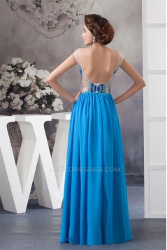 A-Line Beading Sleeveless Scoop Floor-Length Prom/Formal Evening Dresses 02020475