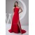 Beading Chiffon Brush Sweep Train Sheath/Column One-Shoulder Evening Bridesmaid Dresses 02020477