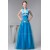A-Line Beading Floor-Length Halter Fine Netting Prom/Formal Evening Dresses 02020480