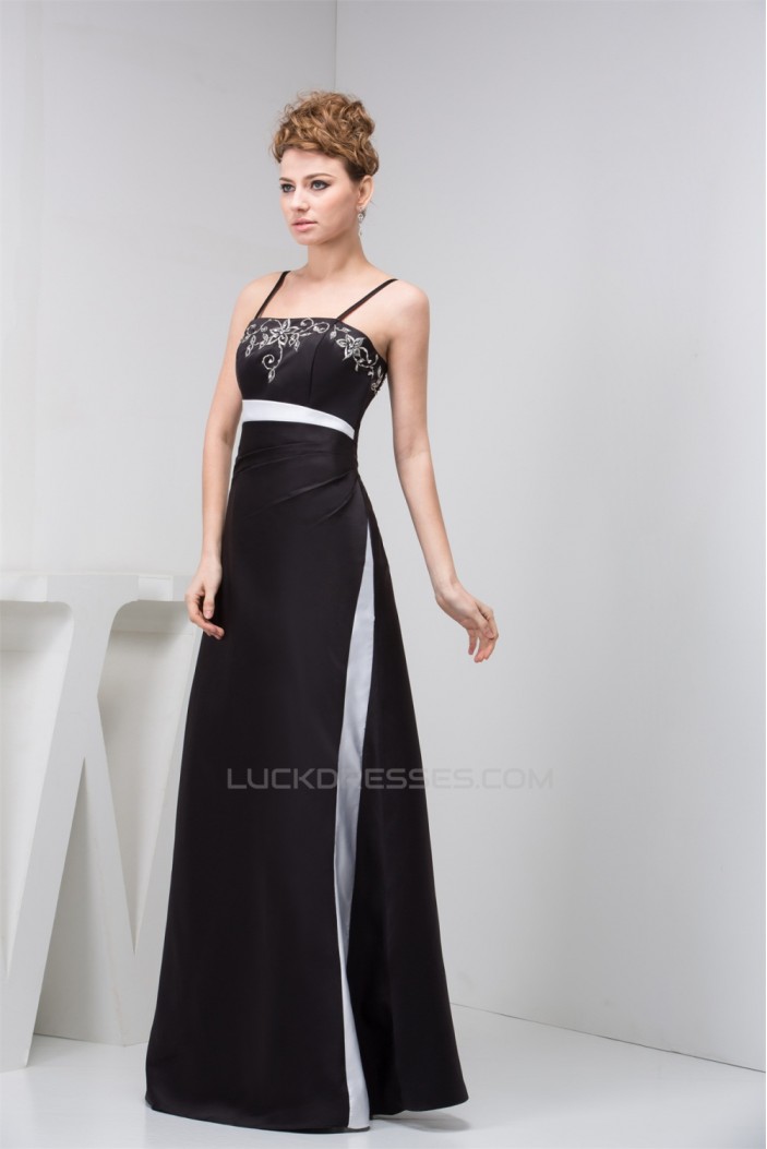 A-Line Beading Floor-Length Sleeveless Evening Bridesmaid Dresses 02020482