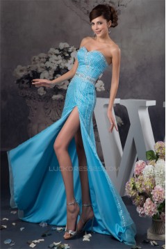 Brush Sweep Train Beading Sleeveless Sheath/Column Prom/Formal Evening Dresses 02020490
