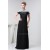 Brush Sweep Train Chiffon Lace High-Neck Prom/Formal Evening Dresses 02020492