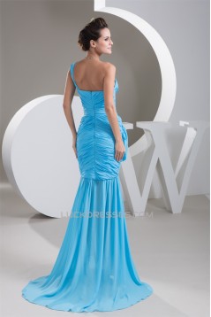 Chiffon Draped Sleeveless Mermaid/Trumpet Prom/Formal Evening Dresses 02020501