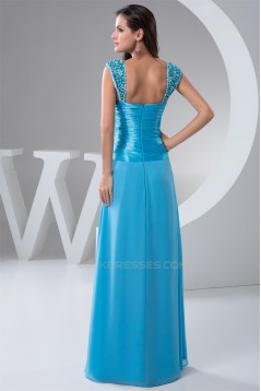 Chiffon Sleeveless Sheath/Column Straps Prom/Formal Evening Dresses 02020511