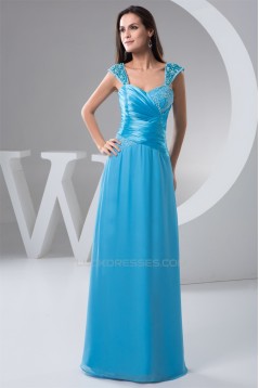 Chiffon Sleeveless Sheath/Column Straps Prom/Formal Evening Dresses 02020511