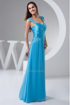 Chiffon Sleeveless Sheath/Column Straps Prom/Formal Evening Dresses 02020511