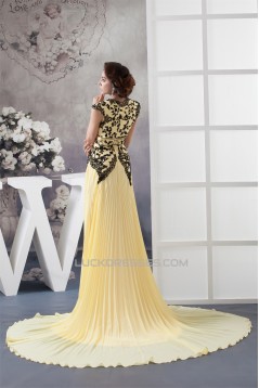 A-Line Chiffon V-Neck Sleeveless Pleats Prom/Formal Evening Dresses 02020512