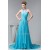 Halter Sleeveless Long Blue Chiffon Prom/Formal Evening Dresses 02020530