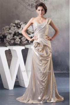 Ruffles Sleeveless One-Shoulder A-Line Prom/Formal Evening Dresses 02020545