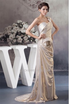 Ruffles Sleeveless One-Shoulder A-Line Prom/Formal Evening Dresses 02020545